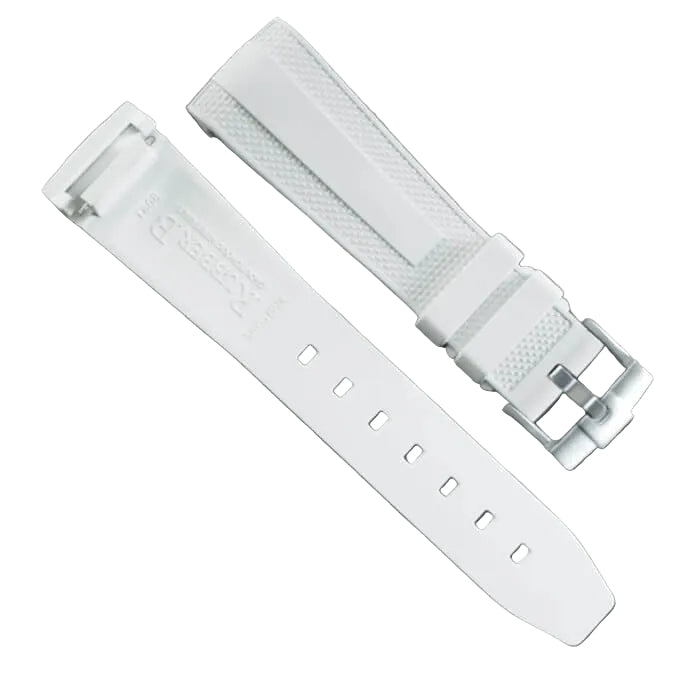 Bracelet RubberB T808 pour Tudor Pelagos FXD - Blanc - bracelet caoutchouc montre