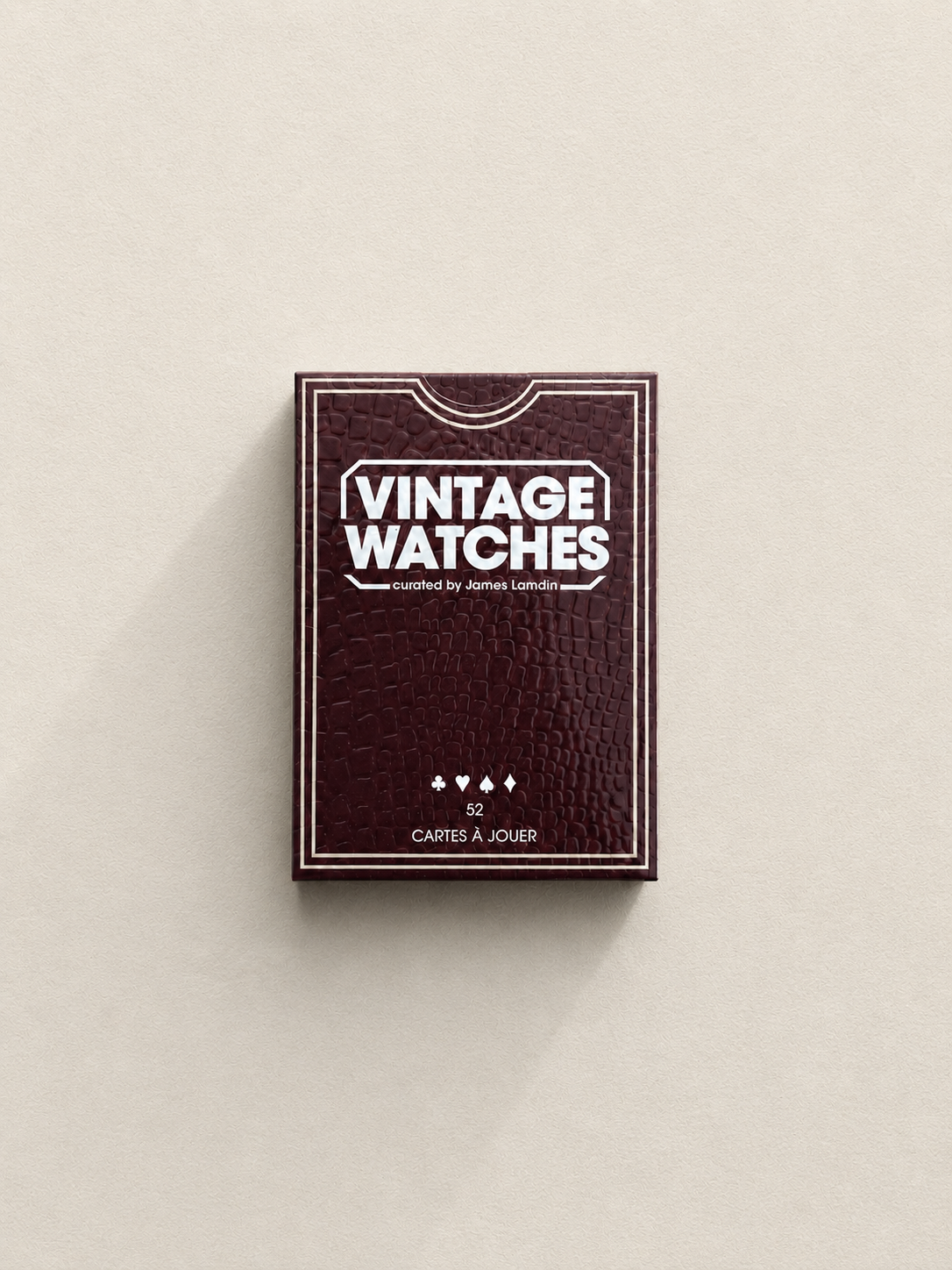 Jeu de cartes à jouer Vintage Watches sur fond beige