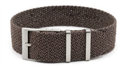 Bracelet Perlon en nylon – KronoKeeper – Marron/Noir - bracelet NATO nylon montre