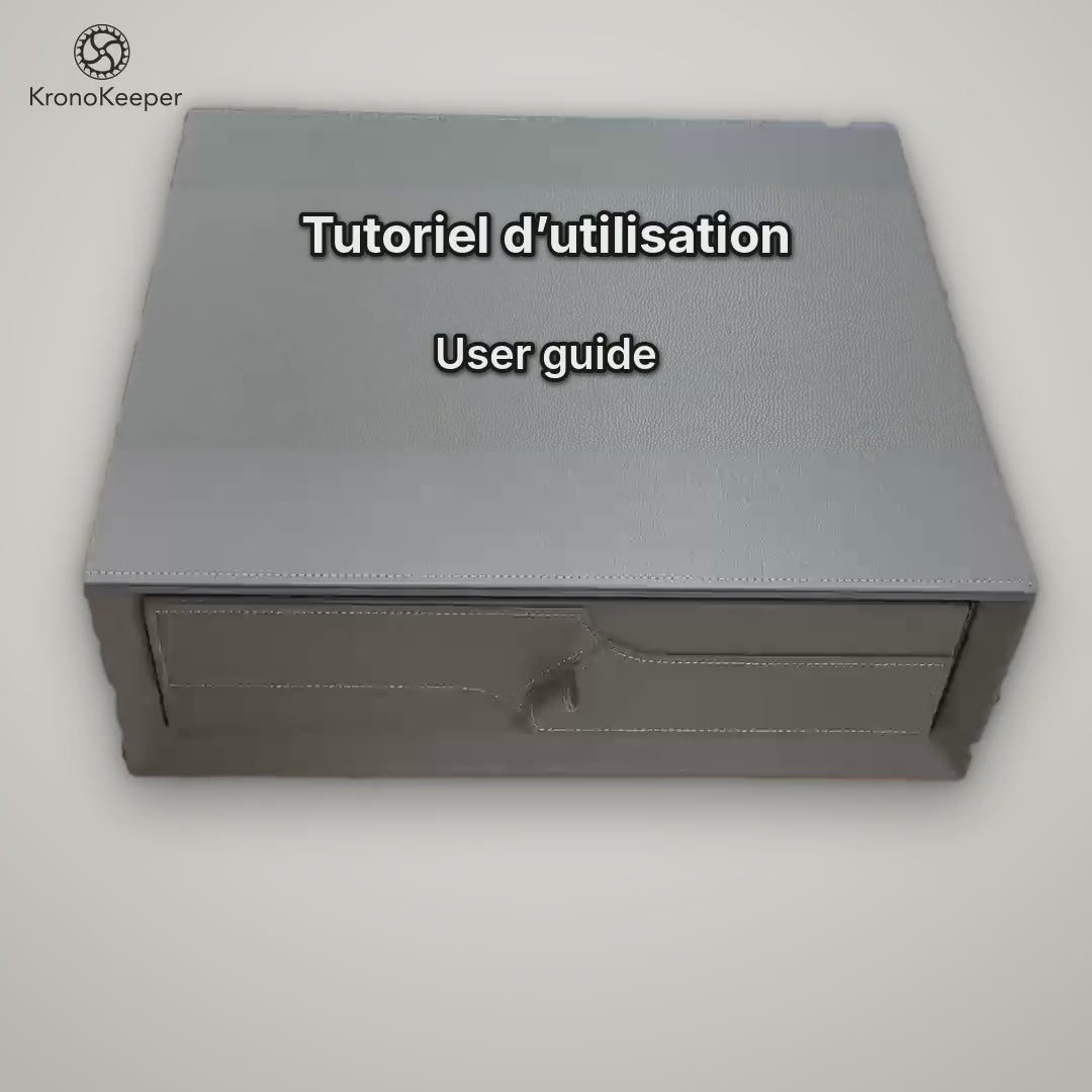 Load video: Tutoriel vidéo du coffre-fort tiroir KronoKeeper : empreintes, code, volume et langue