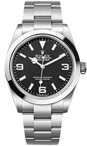 Montre en acier inoxydable cadran noir, index argentés, bracelet métal, style élégant.