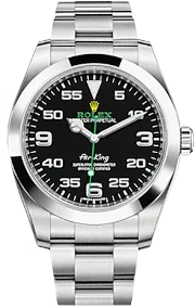 Montre acier cadran noir chiffres blancs, bracelet métal, modèle aviateur élégant 40mm