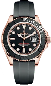 Montre de luxe 40mm avec cadran noir, lunette noire et bracelet Oysterflex en caoutchouc.